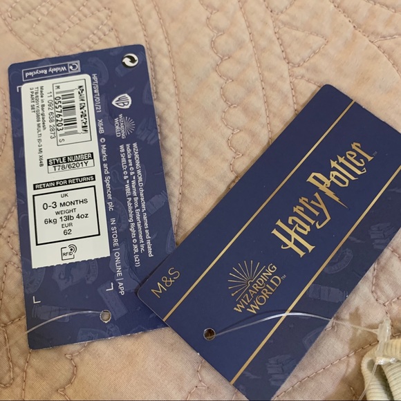 M&S | Three-pack of Harry Potter Onesies - Picture 5 of 5